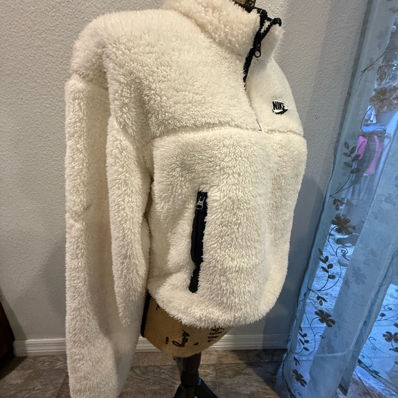 Nike Jackets & Blazers - Nike Women's Off-White Teddy Jacket